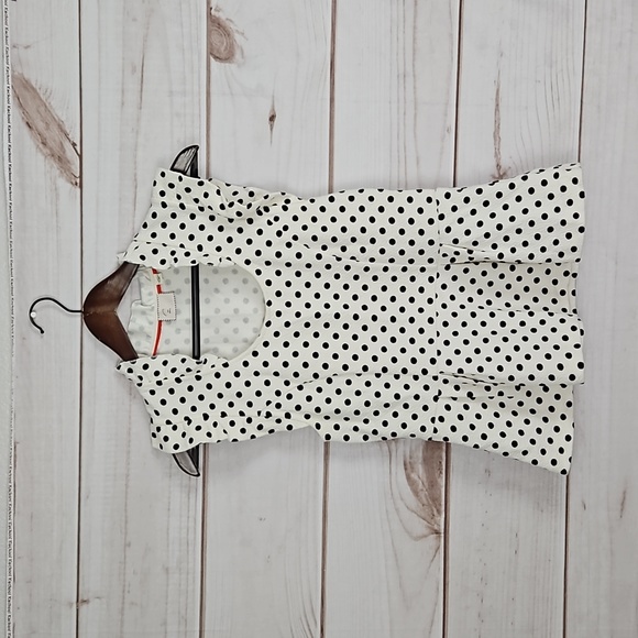 Anthropologie Postmark Off White and Black Polka Dot Blouse - Size Small - Picture 2 of 12